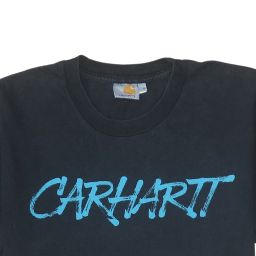 Carhartt Mens Black Cotton Graphic Print Short Sleeve T-Shirt Size S