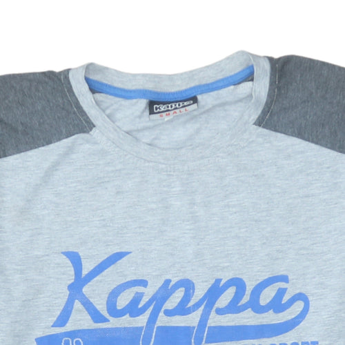 Kappa Men's Grey Short Sleeve Crew Neck Graphic T-Shirt Small