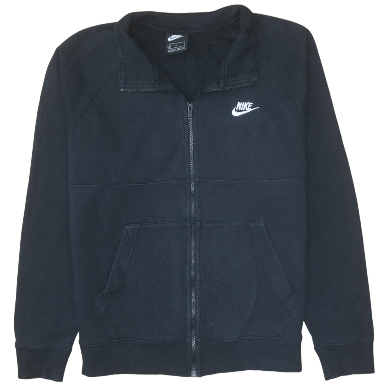 Nike Men's Black Medium Full Zip Fleece Track Jacket