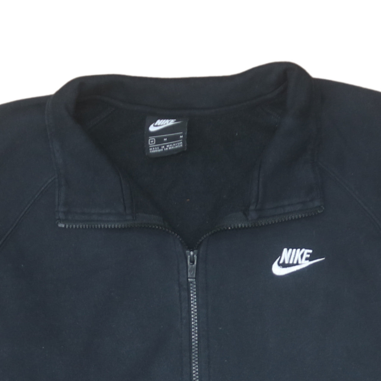 Nike Men's Black Medium Full Zip Fleece Track Jacket