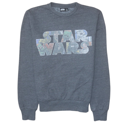 Cedar Wood State Men’s Grey Star Wars Logo Crew Neck Sweatshirt S
