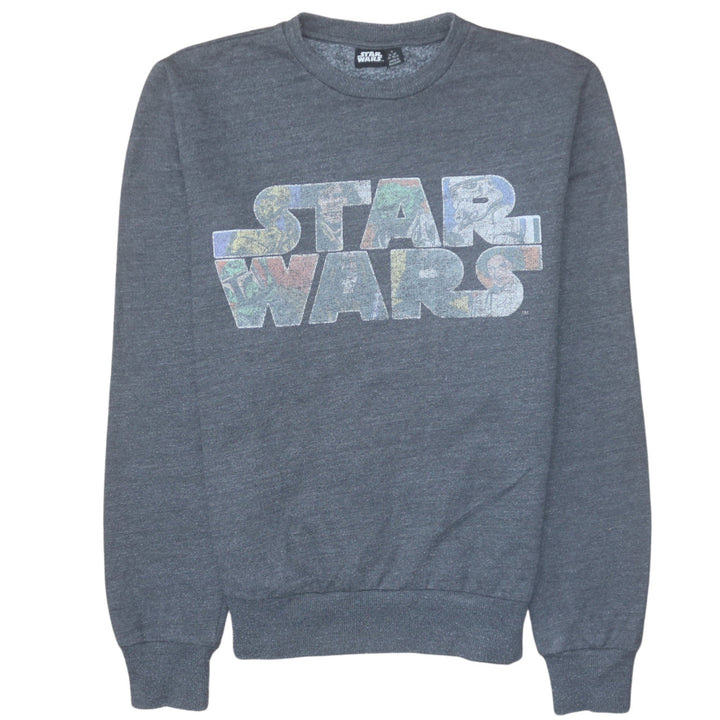 Cedar Wood State Men’s Grey Star Wars Logo Crew Neck Sweatshirt S