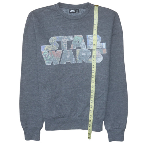 Cedar Wood State Men’s Grey Star Wars Logo Crew Neck Sweatshirt S
