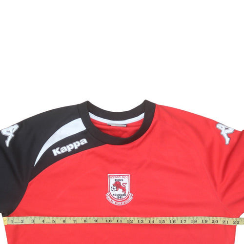 Kappa Mens Red Black Crew Neck Football Sweatshirt Size M