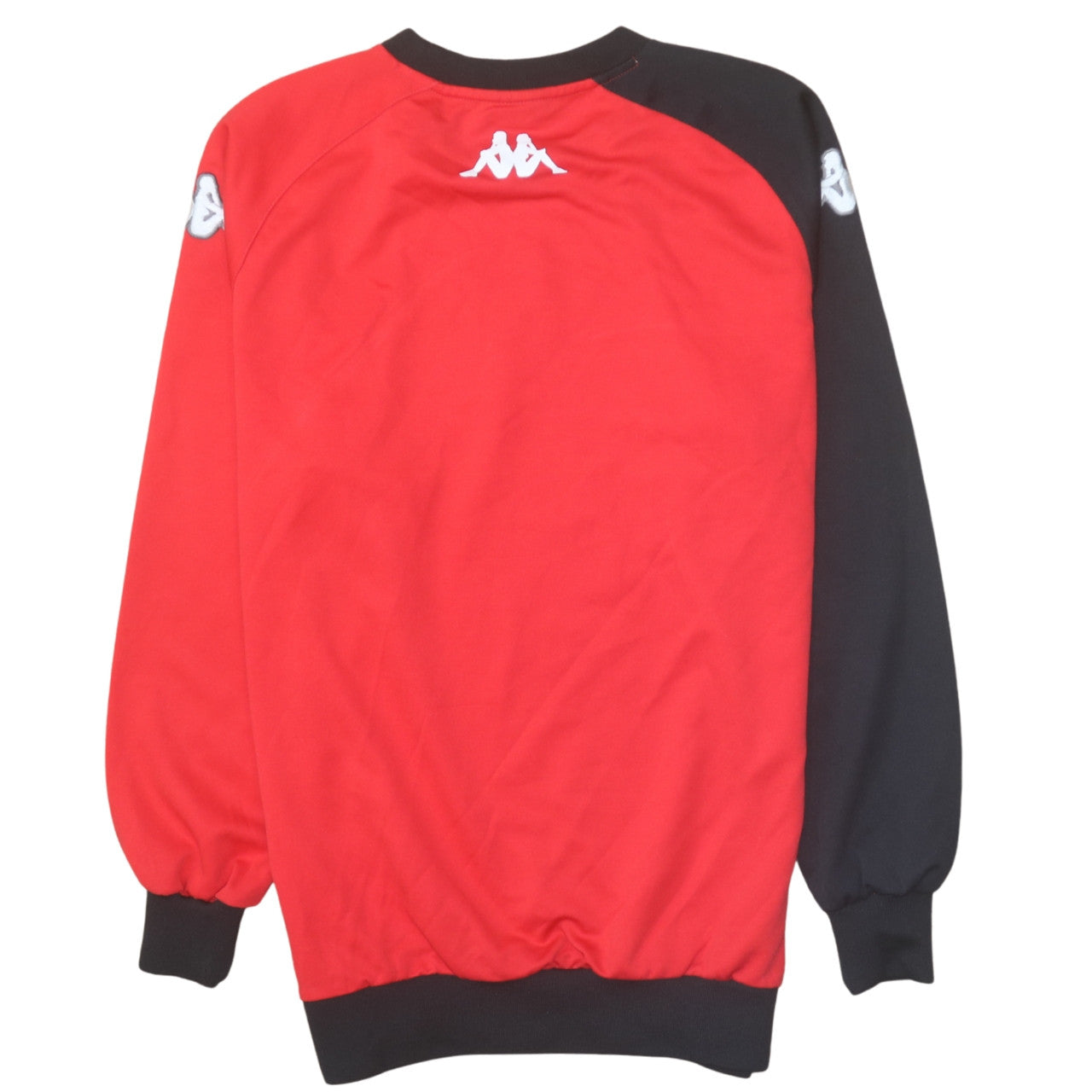 Kappa Mens Red Black Crew Neck Football Sweatshirt Size M