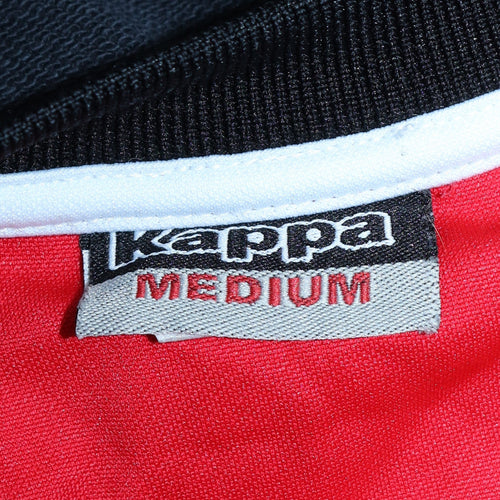Kappa Mens Red Black Crew Neck Football Sweatshirt Size M