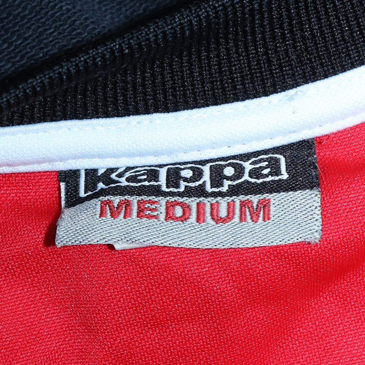 Kappa Mens Red Black Crew Neck Football Sweatshirt Size M