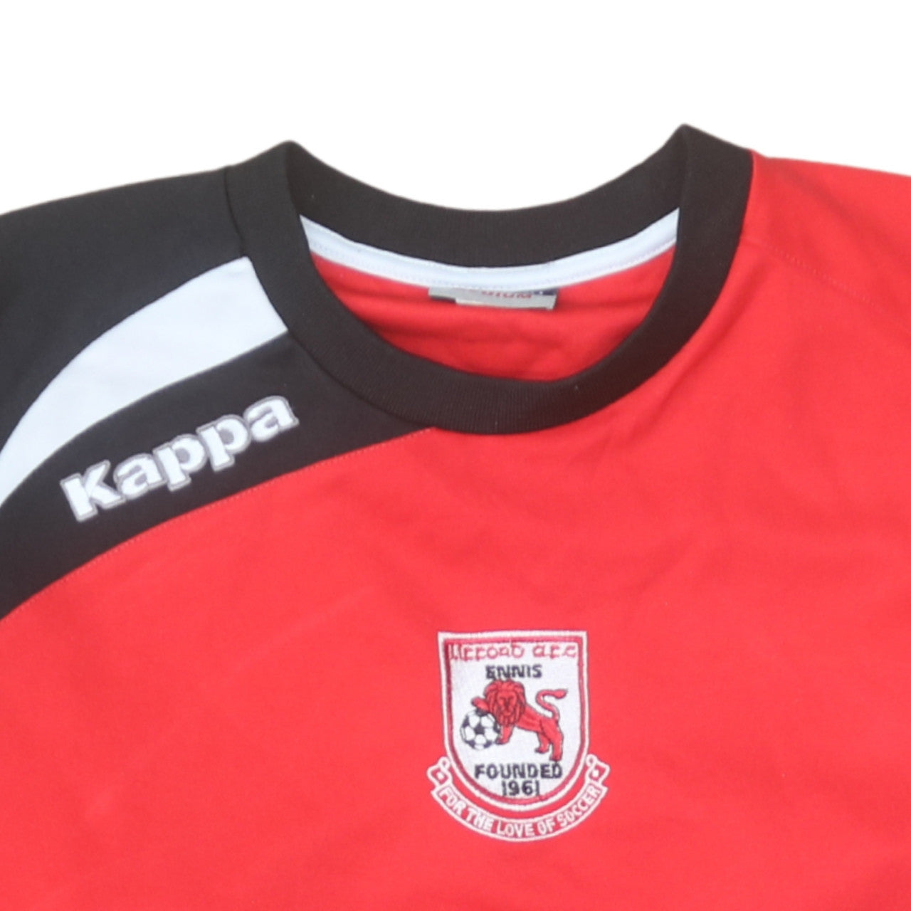 Kappa Mens Red Black Crew Neck Football Sweatshirt Size M