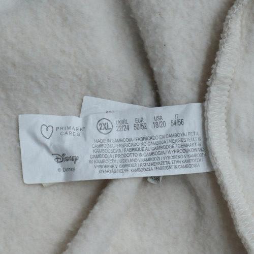 Disney Women White 2XL Pullover Sweatshirt Mickey Mouse Graphic