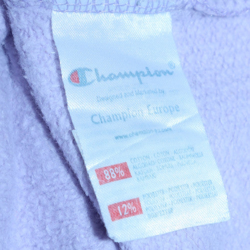 Champion Womens Lilac Pullover Hoodie Size S Cotton Blend Logo