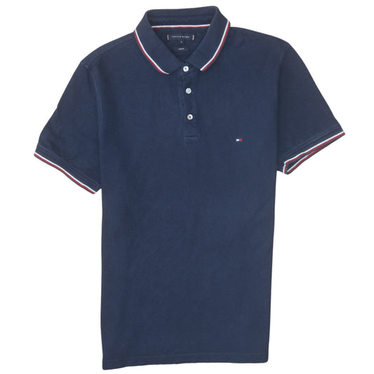Tommy Hilfiger Men's Blue XL Slim Fit Cotton Polo Shirt