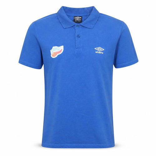 Umbro Men's Blue Cotton Polo Shirt M Regular Fit Short Sleeve