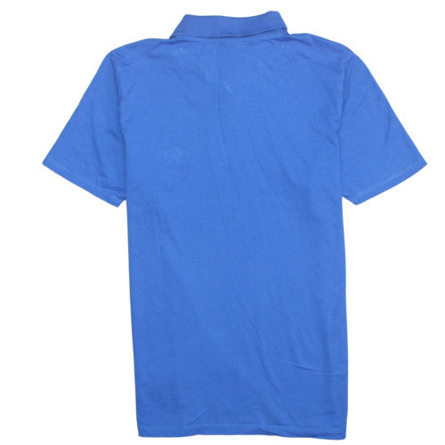 Umbro Men's Blue Cotton Polo Shirt M Regular Fit Short Sleeve