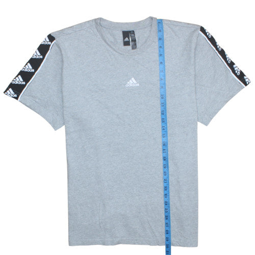 adidas Men’s Grey Short Sleeve Crew Neck Sports T-Shirt XL