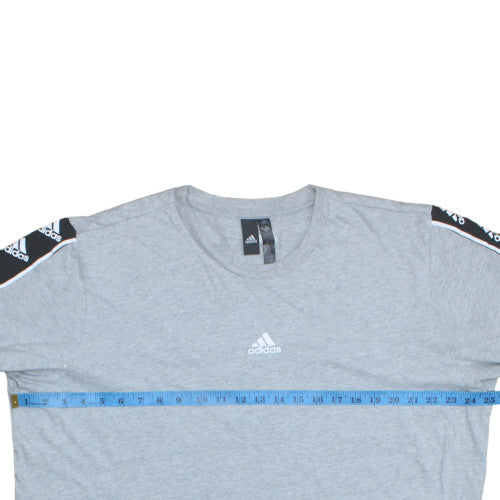 adidas Men’s Grey Short Sleeve Crew Neck Sports T-Shirt XL