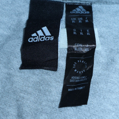 adidas Men’s Grey Short Sleeve Crew Neck Sports T-Shirt XL