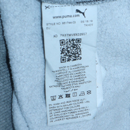 Puma Men’s Grey Pullover Hoodie M Regular Fit Sportswear