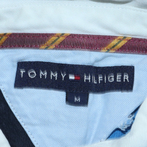 Tommy Hilfiger Men's Blue Collared Henley Sweatshirt M