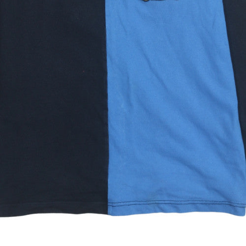 Tommy Hilfiger Men's Blue Collared Henley Sweatshirt M