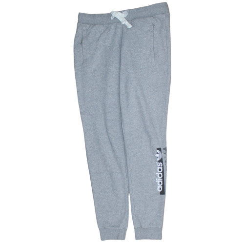 Adidas Womens Grey Jogger Sweatpants Size 12 Drawstring Regular Fit