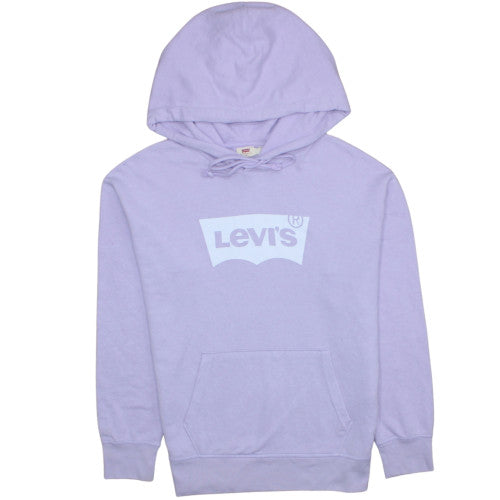 Levi's Women's Lilac Pullover Hoodie XS Logo Design Casual Cotton