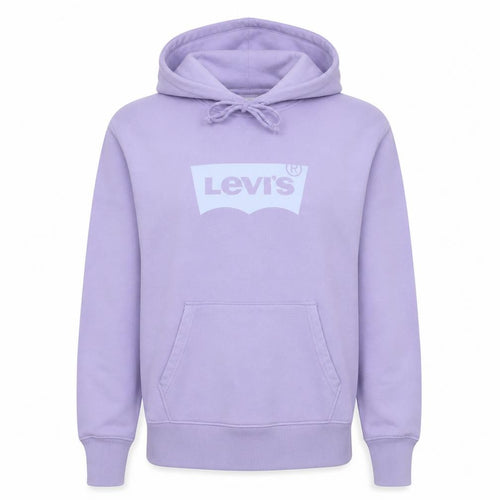Levi's Women's Lilac Pullover Hoodie XS Logo Design Casual Cotton
