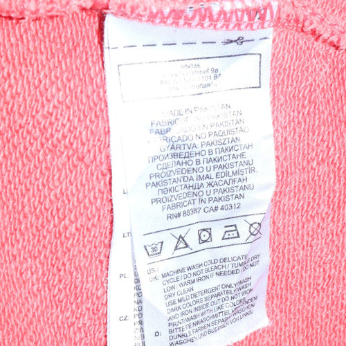 Adidas Women's Pink Logo Crew Neck Pullover Sweatshirt Size 8