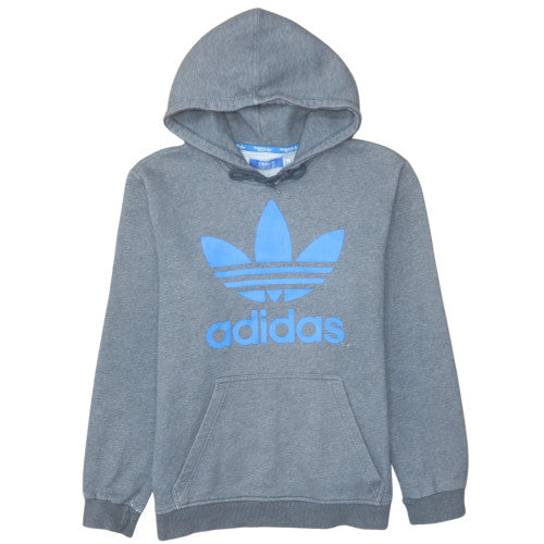 Adidas Men's Grey Pullover Hoodie M Sports Fleece Sweatshirt