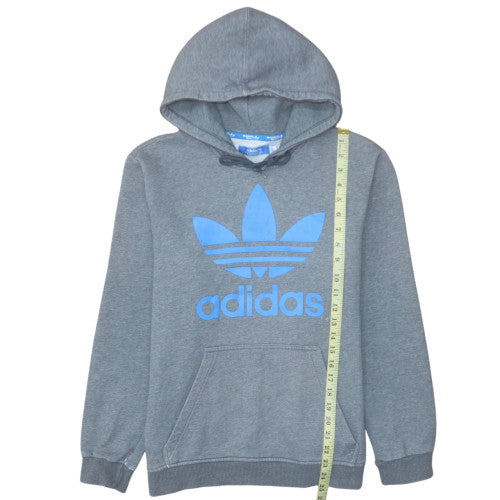 Adidas Men's Grey Pullover Hoodie M Sports Fleece Sweatshirt