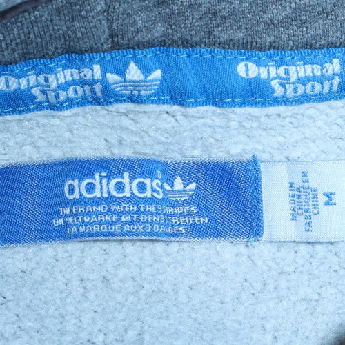 Adidas Men's Grey Pullover Hoodie M Sports Fleece Sweatshirt