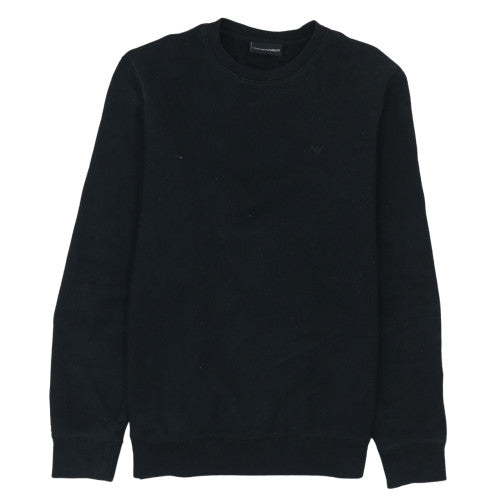 Emporio Armani Men's Black Cotton Blend Pullover Sweatshirt Size L