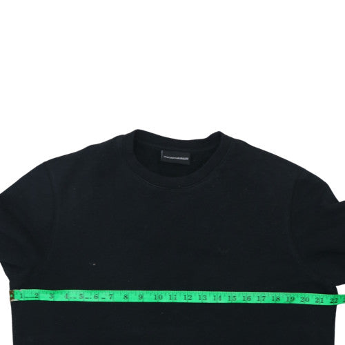 Emporio Armani Men's Black Cotton Blend Pullover Sweatshirt Size L