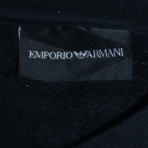 Emporio Armani Men's Black Cotton Blend Pullover Sweatshirt Size L