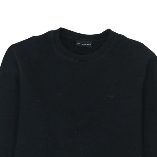 Emporio Armani Men's Black Cotton Blend Pullover Sweatshirt Size L