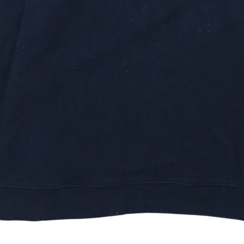 Calvin Klein Women Navy Blue Pullover Sweatshirt Size L Cotton Crew Neck