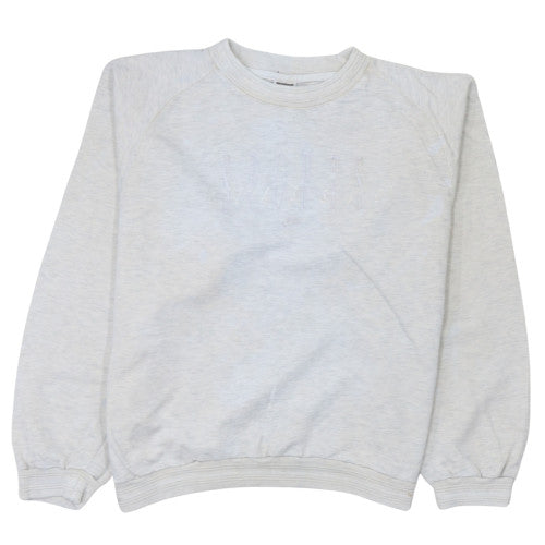 Nike Womens Grey Embroidered Pullover Sweatshirt Size L