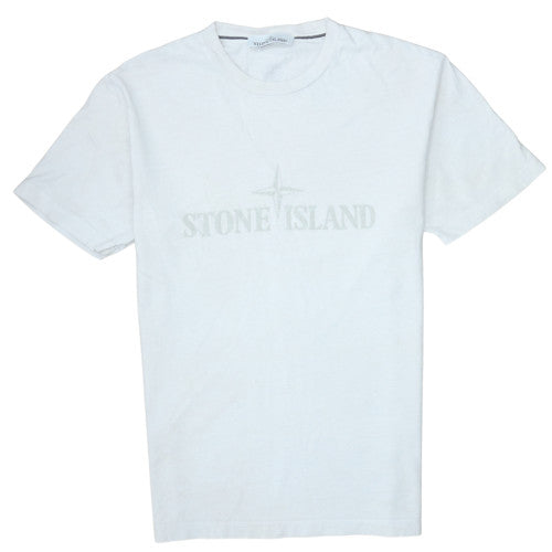 Stone Island Men's White Medium Crew Neck Cotton T-Shirt