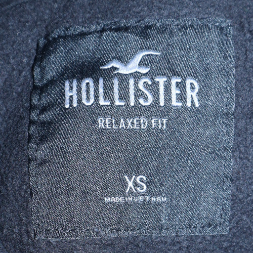 Hollister Men's Black XS Relaxed Fit Pullover Hoodie
