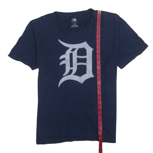 MLB Genuine Merchandise Men's Navy Detroit Graphic Crew Neck T-Shirt M