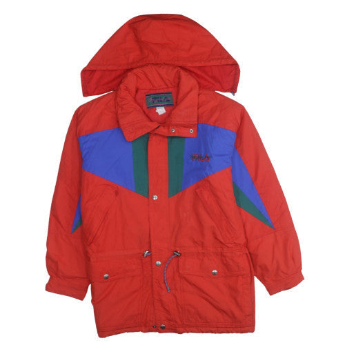 Fila Magic Line Men's Red XL 90s Hooded Parka Jacket