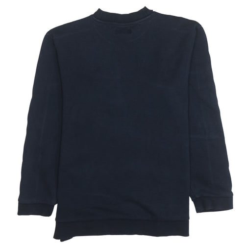 Adidas Mens Blue Pullover Sweatshirt M Logo Crew Neck Sportswear
