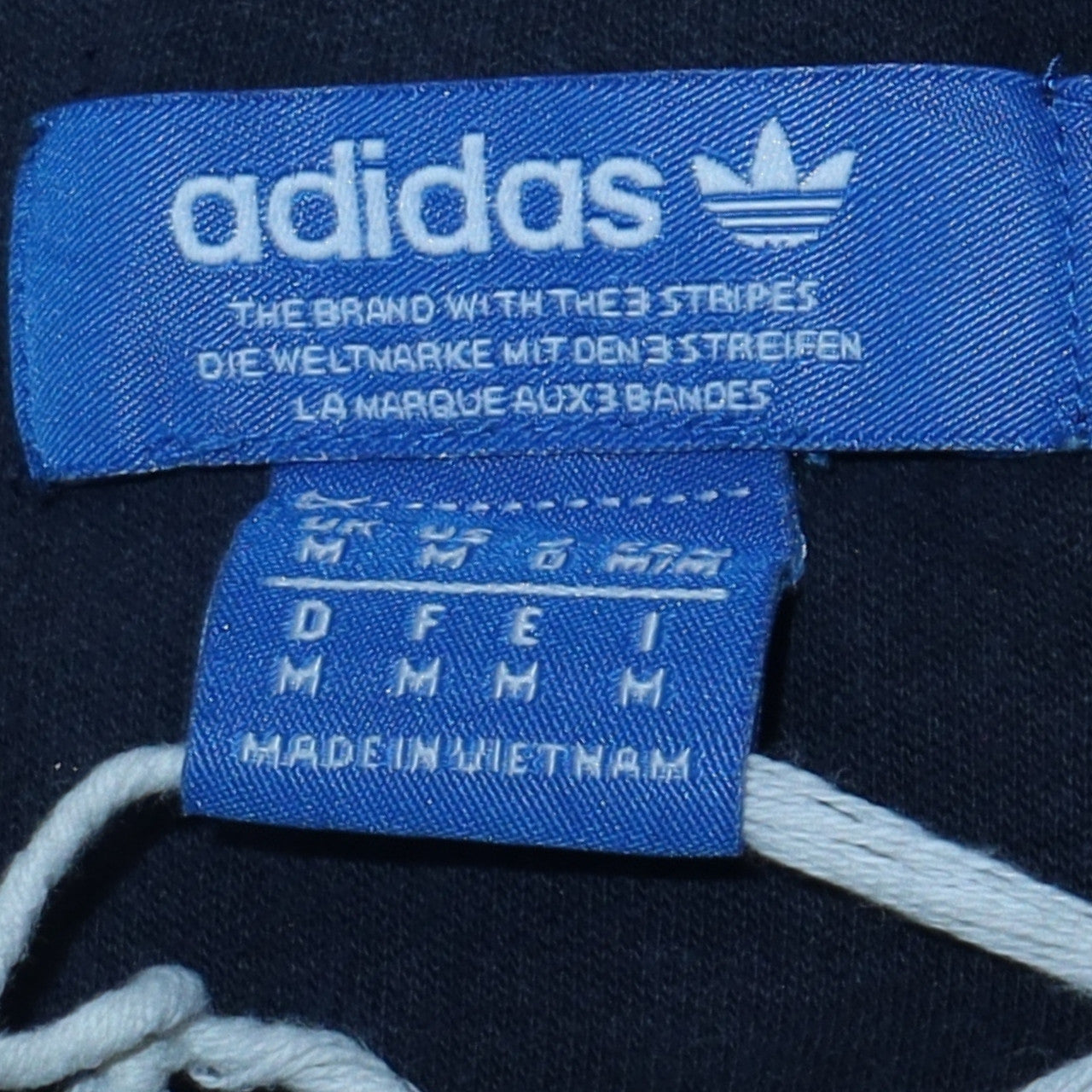 Adidas Mens Blue Pullover Sweatshirt M Logo Crew Neck Sportswear