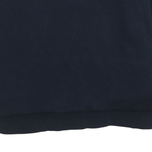 Adidas Mens Blue Pullover Sweatshirt M Logo Crew Neck Sportswear
