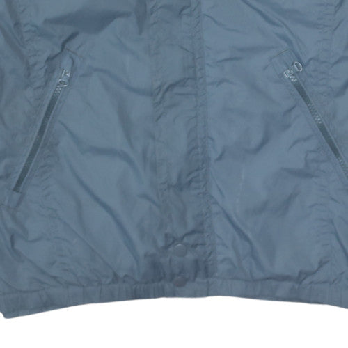 Kappa Men's Blue Nylon Hooded Windbreaker Jacket Size L