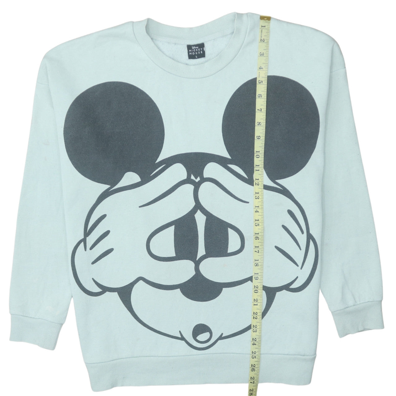 Disney Mickey Mouse Women's Light Blue Pullover Sweatshirt L 16-18