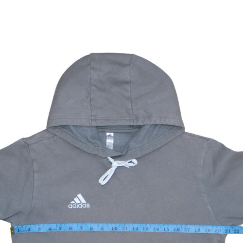 Adidas Men's Grey Pullover Hoodie M Sports Fleece Sweatshirt