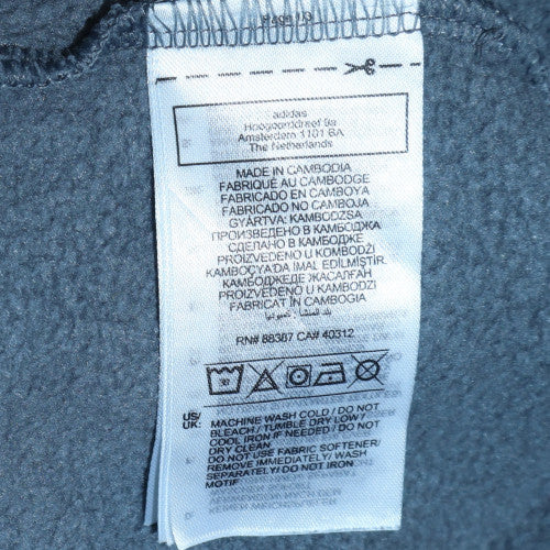 Adidas Men's Grey Pullover Hoodie M Sports Fleece Sweatshirt