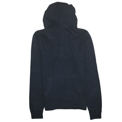 Hollister Men's Black Hoodie M 1/2 Zip Fleece Graphic Logo Pullover
