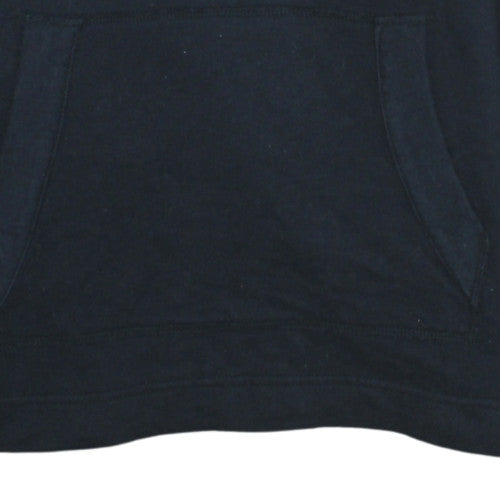 Hollister Men's Black Hoodie M 1/2 Zip Fleece Graphic Logo Pullover