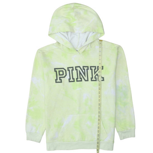 Victoria's Secret PINK Women's Green Tie-Dye Pullover Hoodie Size 12
